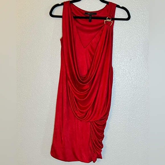 BCBGMaxAzria One Shoulder Scarlet Dress - Picture 1 of 3